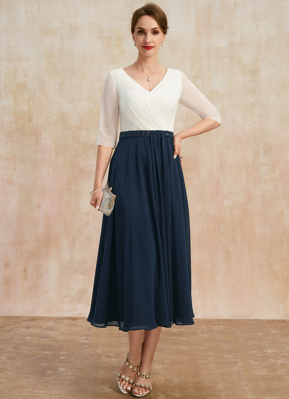 Robe Portefeuille Bleue Marine - gallery 3