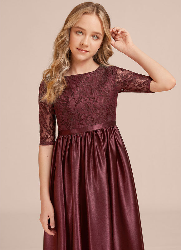 Robe Portefeuille Satin Bordeaux - gallery 5