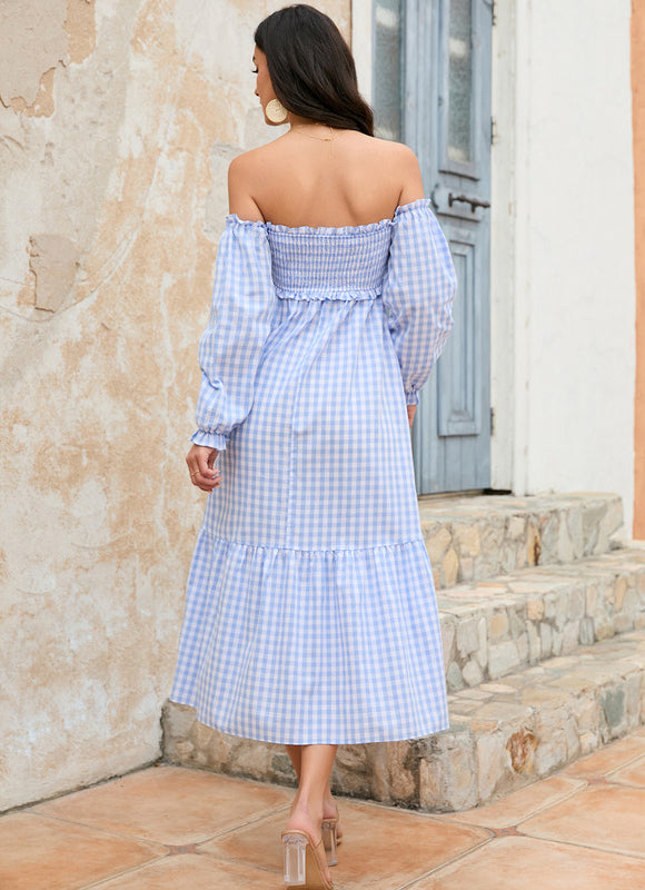 Robe Portefeuille Vichy Céleste - gallery 3