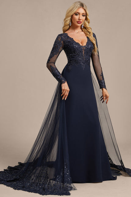 Robe Portefeuille Élégante Marine