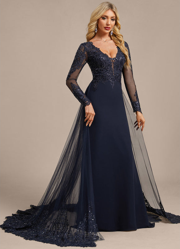 Robe Portefeuille Élégante Marine