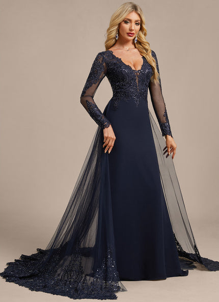 Robe Portefeuille Élégante Marine