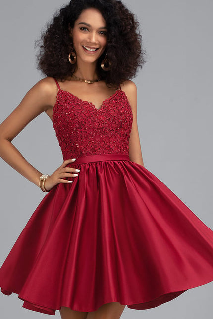 Robe Portefeuille Satinée Rubis