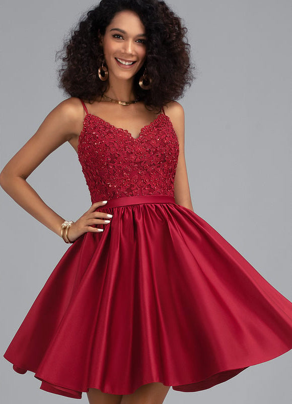 Robe Portefeuille Satinée Rubis