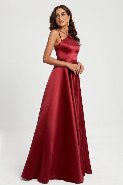 Robe Portefeuille Satin Ciel Sanglant - gallery 2