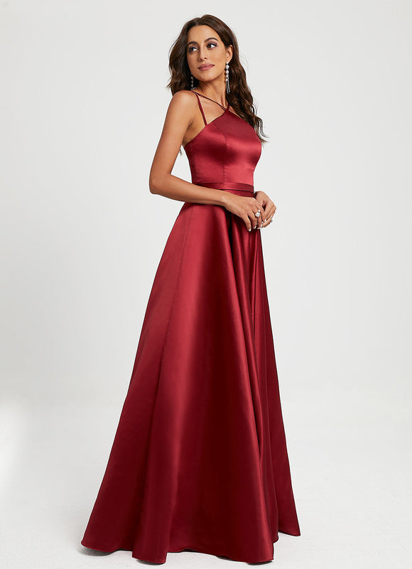 Robe Portefeuille Satin Ciel Sanglant - gallery 2
