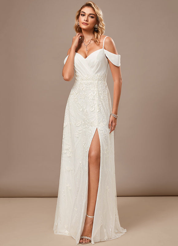 Robe Portefeuille Longue Blanche - gallery 2