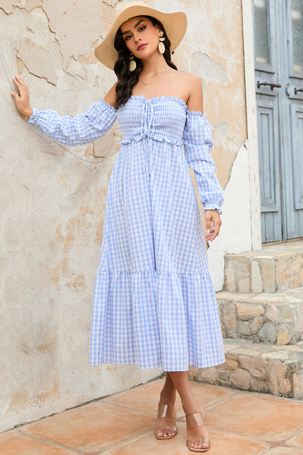 Robe Portefeuille Vichy Céleste