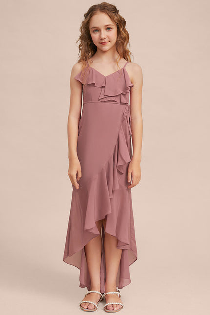 Robe Portefeuille Flottante Rosée - gallery 5