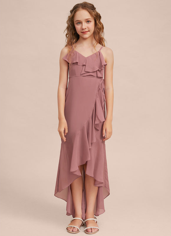 Robe Portefeuille Flottante Rosée - gallery 5