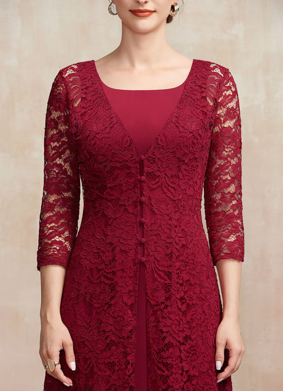 Robe Portefeuille Élégance Bourgogne - gallery 7