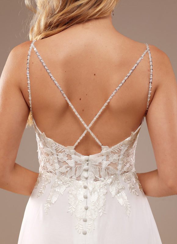 Robe Portefeuille Plume Éthérée - gallery 7