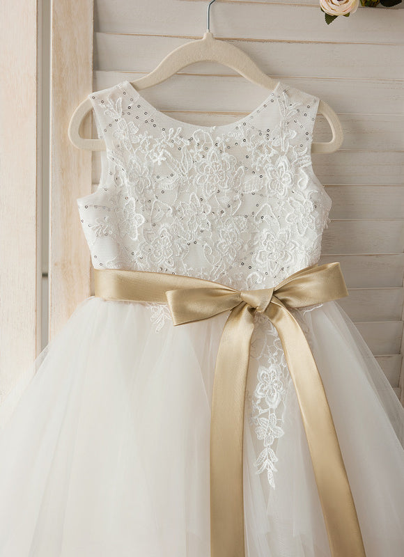 Robe Portefeuille Tulle Ivoire - gallery 2