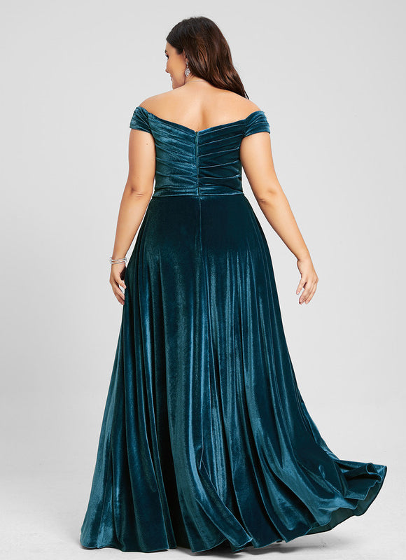 Robe Portefeuille Velours Émeraude Chic - gallery 7