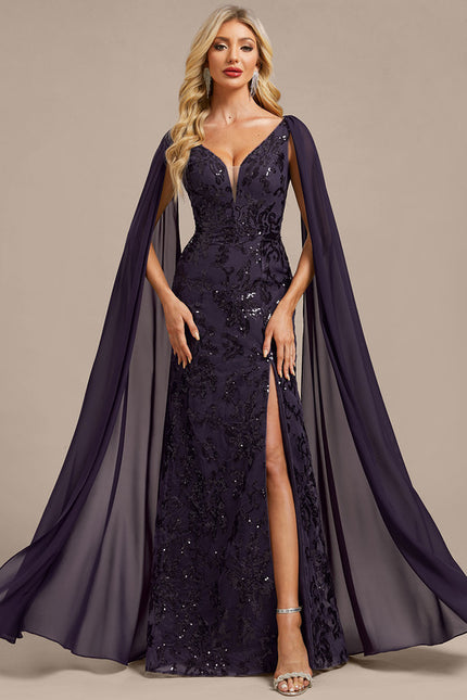 Robe Portefeuille Longue Scintillante