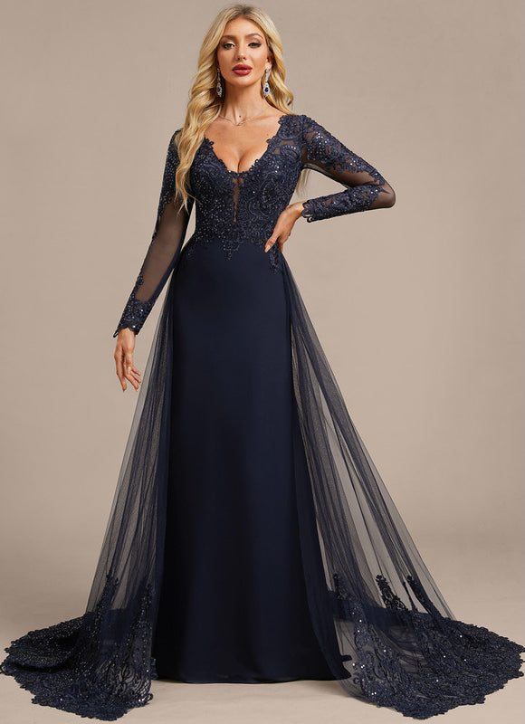 Robe Portefeuille Élégante Marine - gallery 1
