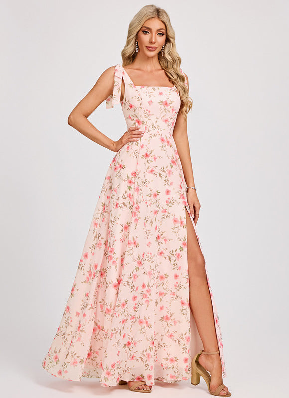 Robe Portefeuille Floraison Poudrée