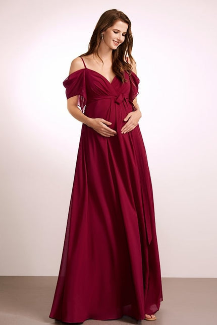 Robe Portefeuille Maternité Élégante - gallery 2