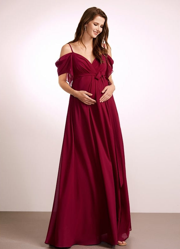 Robe Portefeuille Maternité Élégante - gallery 2