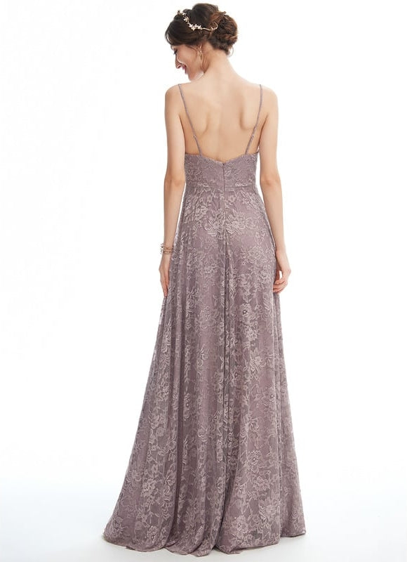 Robe Portefeuille Dentelle Lavande - gallery 2