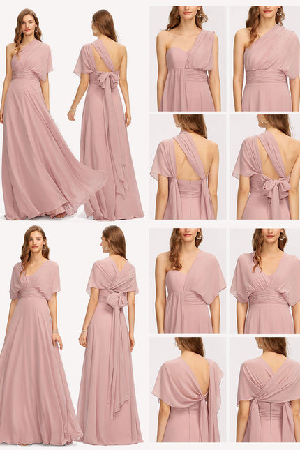 Robe Portefeuille Chiffon Multiforme - gallery 3