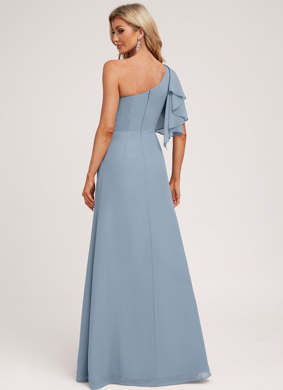 Robe Portefeuille Asymétrique Marine - gallery 1