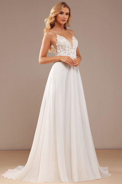 Robe Portefeuille Plume Éthérée - gallery 5