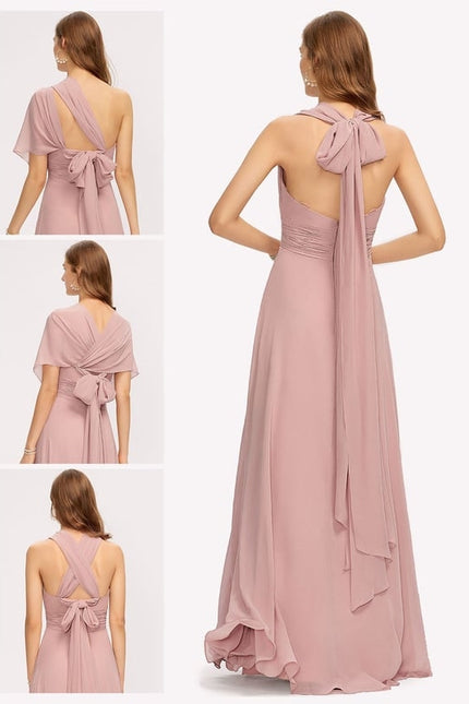 Robe Portefeuille Chiffon Multiforme - gallery 1