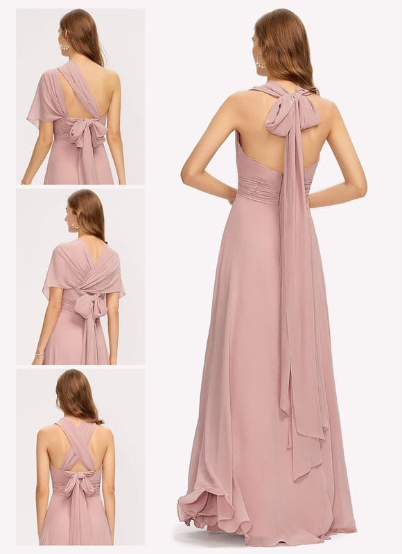 Robe Portefeuille Chiffon Multiforme - gallery 1