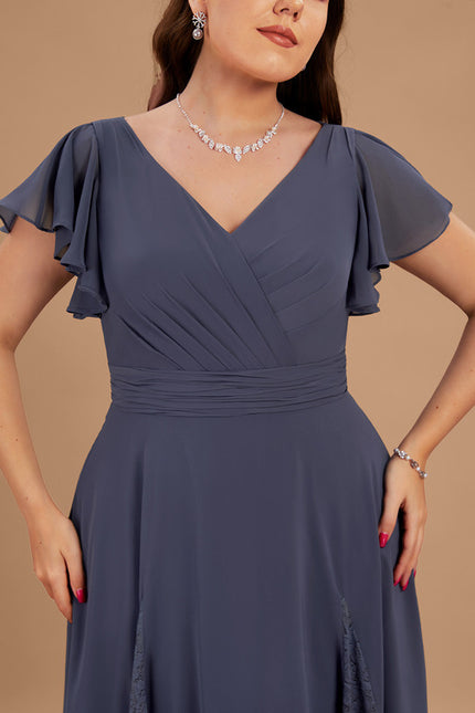 Robe Portefeuille Bordeau Évasée - gallery 8