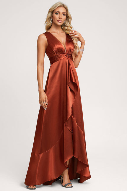 Robe Portefeuille Satin Fluide Élégante