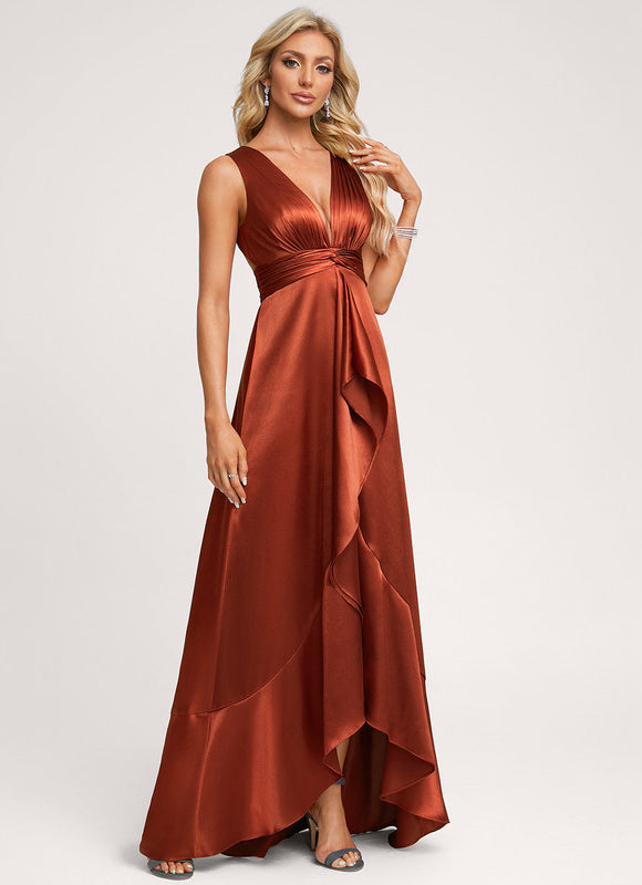 Robe Portefeuille Satin Fluide Élégante