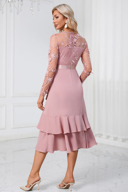 Robe Portefeuille Rose Éthérée - gallery 1
