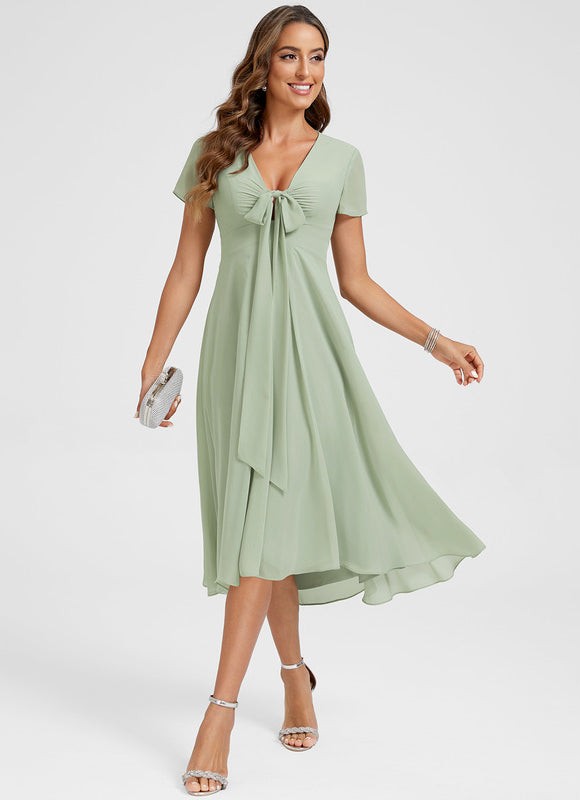 Robe Portefeuille Fluide Verte - gallery 2