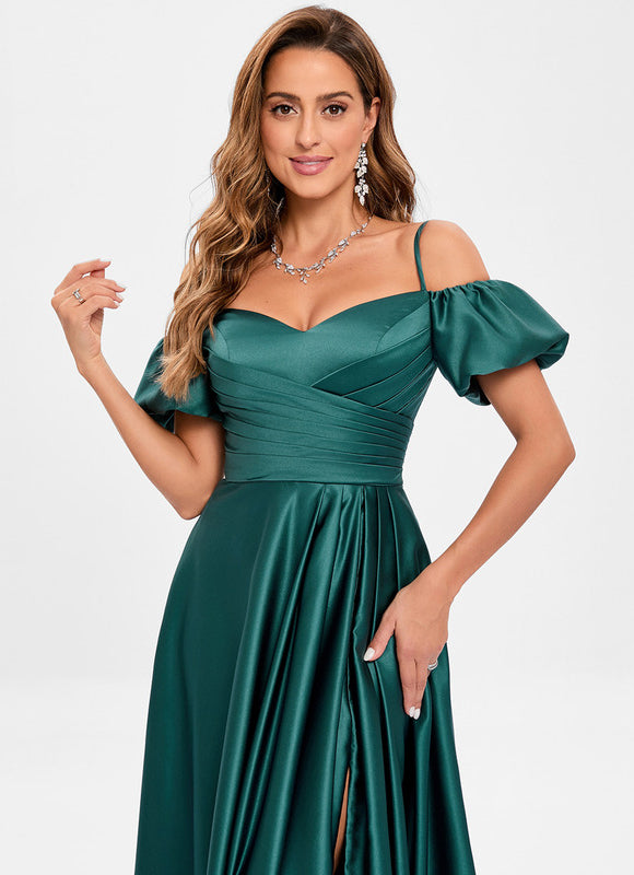 Robe Portefeuille Satin Azur - gallery 2