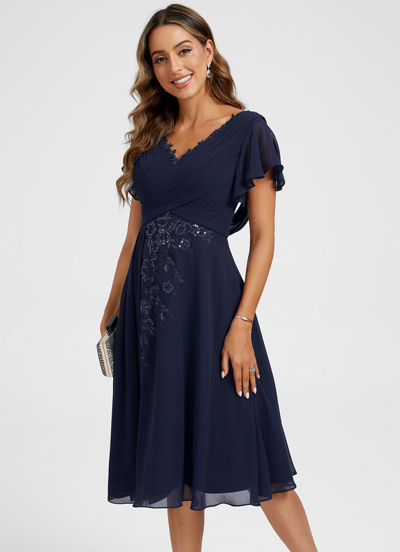 Robe Portefeuille Fluide Brodée - gallery 4