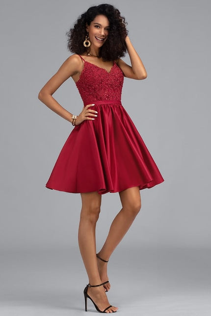 Robe Portefeuille Satinée Rubis - gallery 3