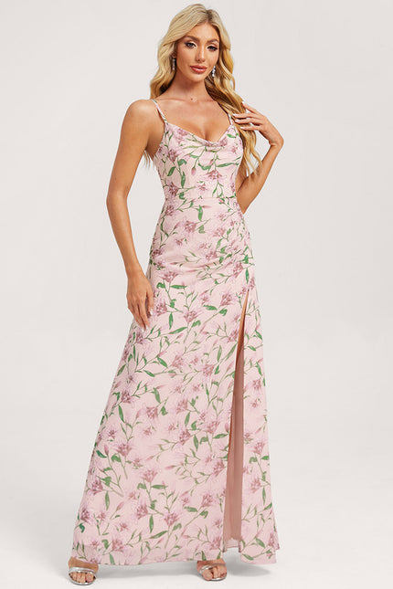 Robe Portefeuille Fleur De Pêche - gallery 2
