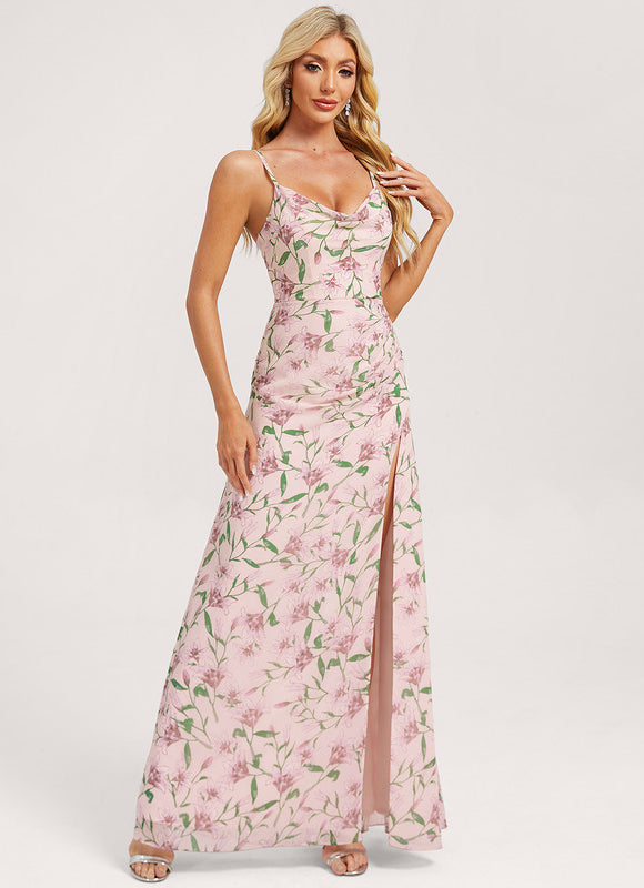 Robe Portefeuille Fleur De Pêche - gallery 2