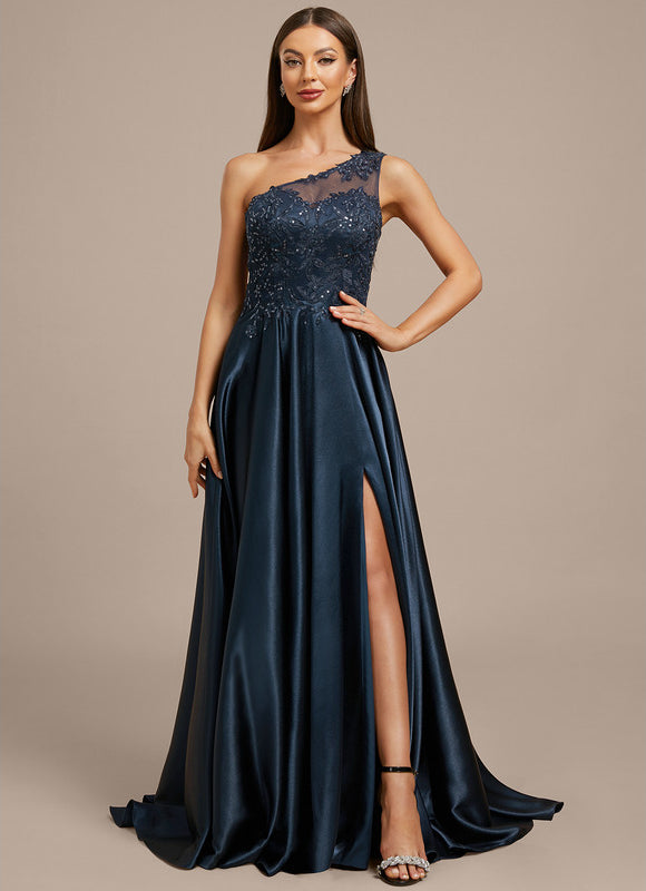 Robe Portefeuille Asymétrique Ornée - gallery 4