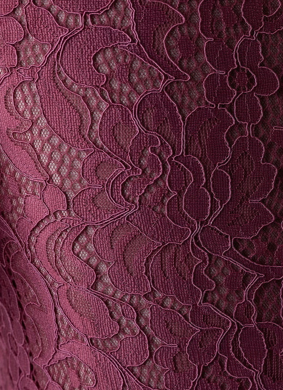 Robe Portefeuille Bordeau Évasée - gallery 5
