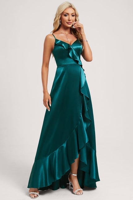 Robe Portefeuille Satin Fluide Élégante - gallery 2