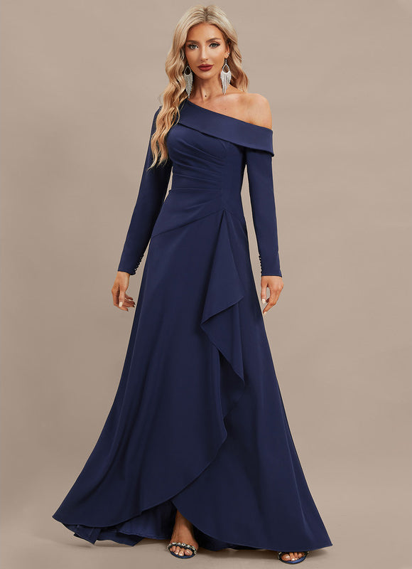 Robe Portefeuille Trapèze Asymétrique Chic - gallery 2