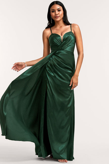 Robe Portefeuille Satin Rose Chic