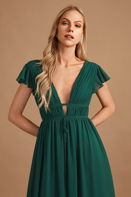 Robe Portefeuille Rose Drapée - gallery 6