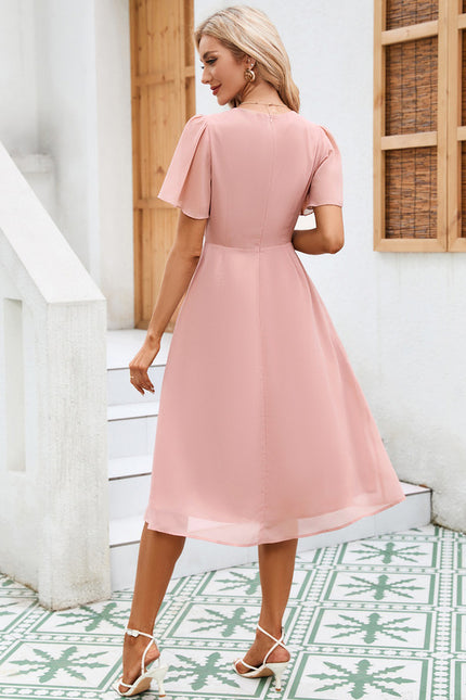 Robe Portefeuille Avec Volant - gallery 1