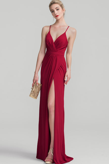Robe Portefeuille Rouge Élancée