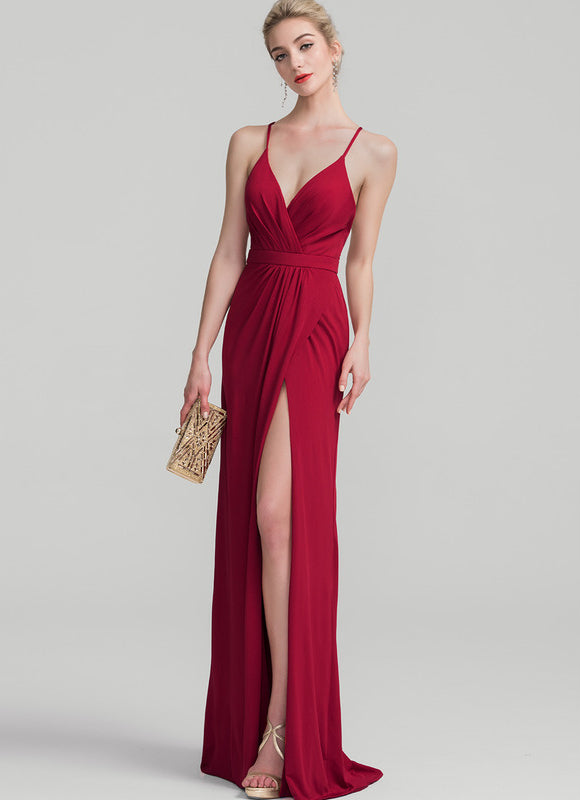 Robe Portefeuille Rouge Élancée