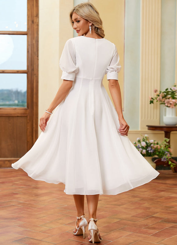 Robe Portefeuille Mousseline Élégante - gallery 5