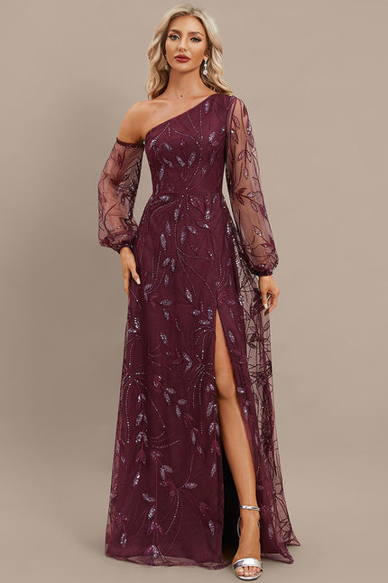 Robe Portefeuille Bordeaux Pailletée